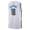 Brooklyn Nets Yuta Watanabe 18 Nike 2022-23 City Edition Valkoinen Pelipaidat Swingman - Miesten